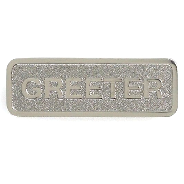 Silver Greeter Badge (Magnetic Back)