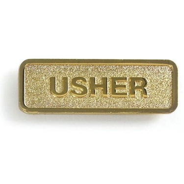 Brass Usher Badge (Magnetic Back)