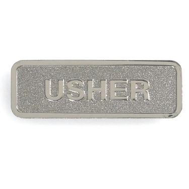 Silver Usher Badge (Magnetic Back)